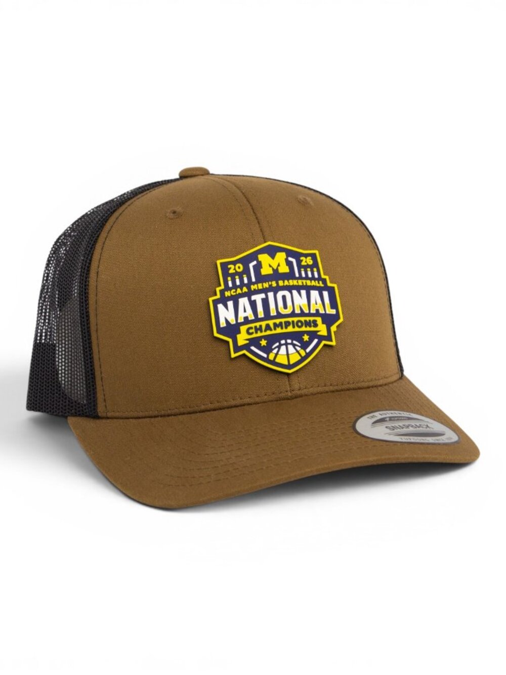 Michigan Wolverines 2026 Basketball National Champions 3D YP Trucker Hat